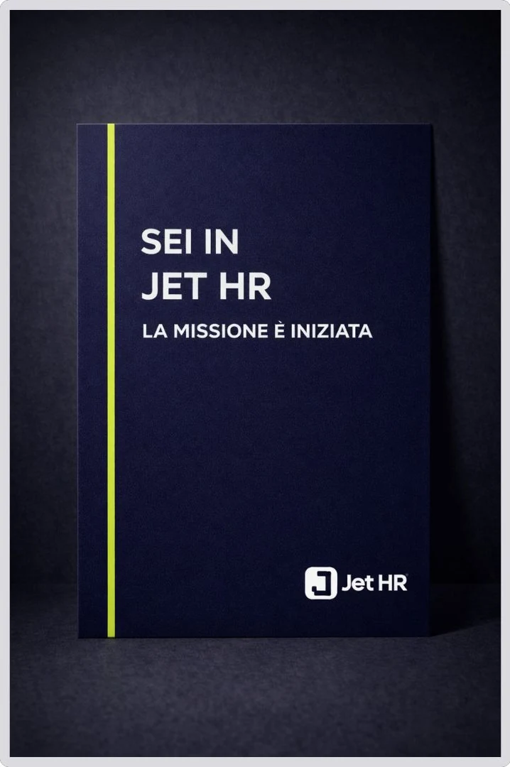 La copertina del booklet: sei in Jet HR, la missione è iniziata